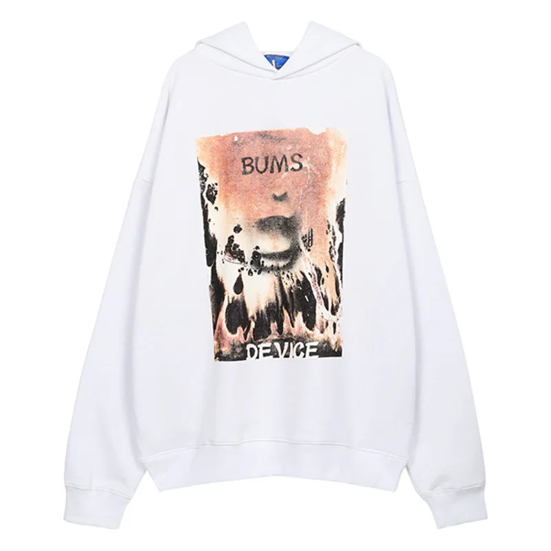 

Men's Clothing New Fashion Brand Abstract Fireworks Printing Hip Hop Oversized Hooded Sweatshirt For Mens Autumn And Winter