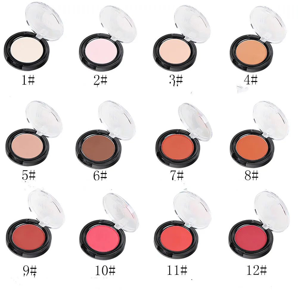 1pc 12 Colors Natural Matte Single Eye Shadow Palette Waterproof Pigment Glitter Eyeshadow Pallete Makeup Cosmetic TSLM2 |