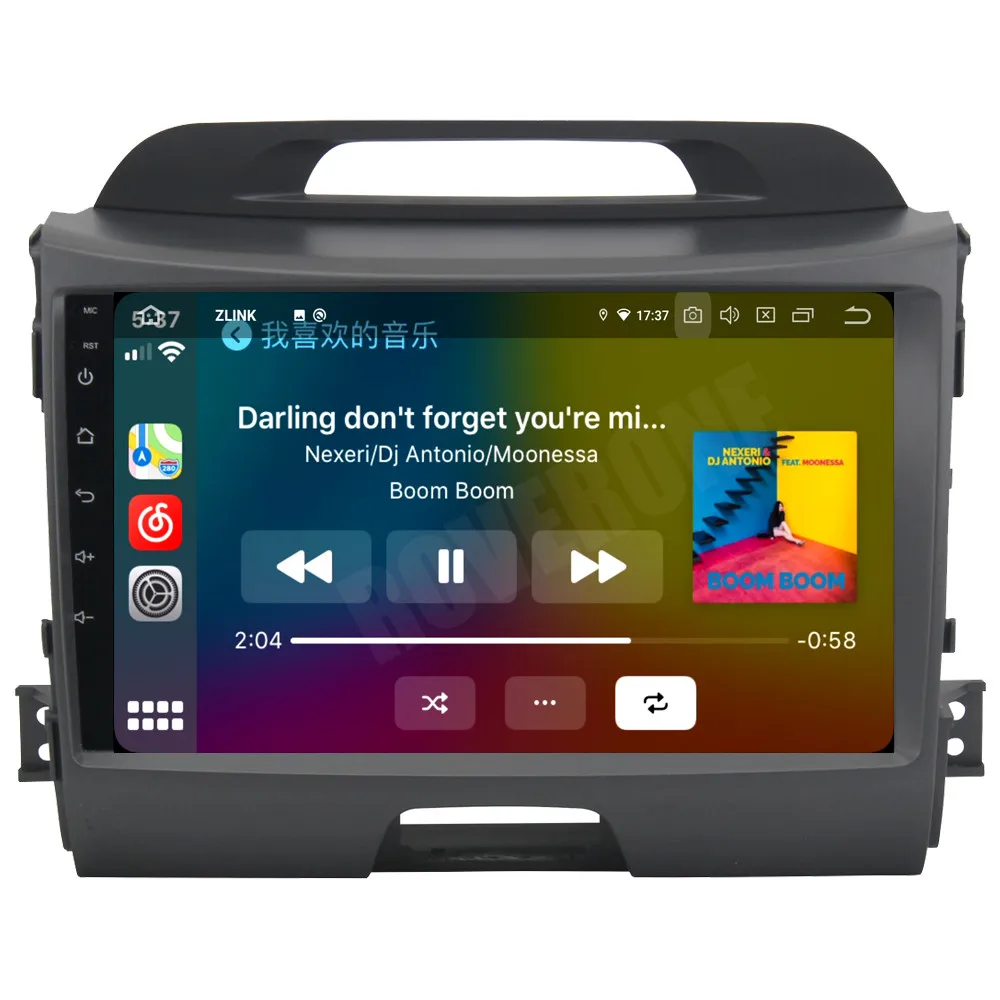 Для Kia Sportage R 2011 + Android 10 автомобильный магнитофон GPS навигация ГЛОНАСС Wifi