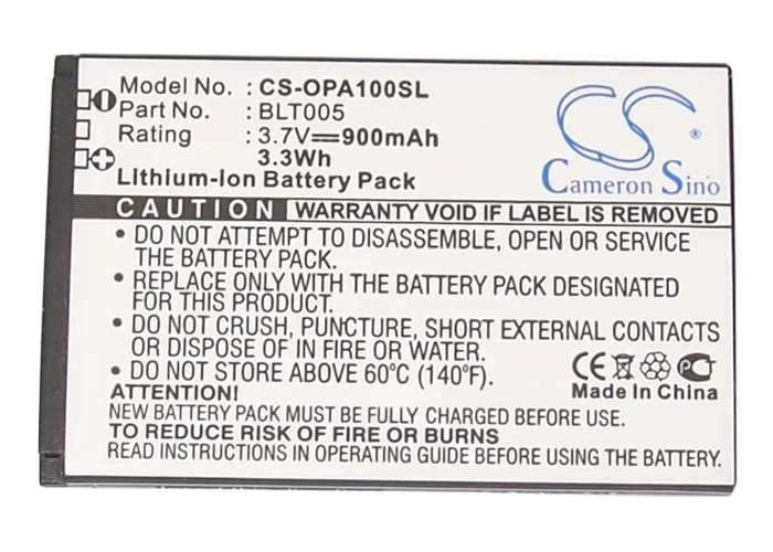 

CS 900mAh / 3.33Wh battery for OPPO A100, A520, P51, T5, Z101 BLT005