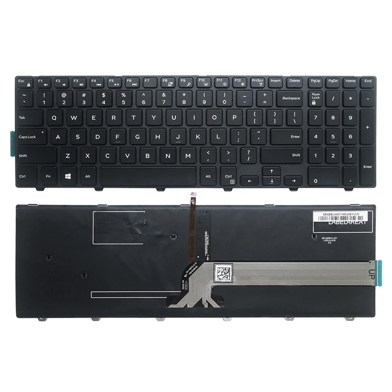 Новая клавиатура для DELL Inspiron 15 3000 5000 0KPP2C SN8234 490.00H07.0L01 SG-63510-XUA 0JYP58 MP-13N7 0HHCC8 OG7P48