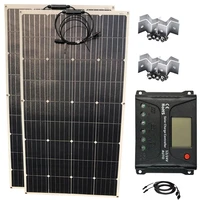 solar kit complete 300w 450w flexible solar panel 150w 12v snre solar charge controller 20a 12v 24v mountiing car caravan camp