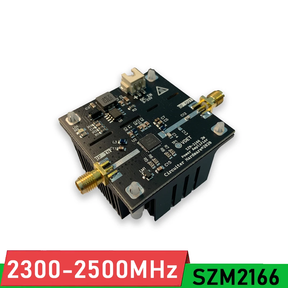 SZM2166 2W СВЧ-усилитель 2 4 Ghz RF усилитель мощности 2400MHz 33dBm 12V 24V DC для 4G wifi swept