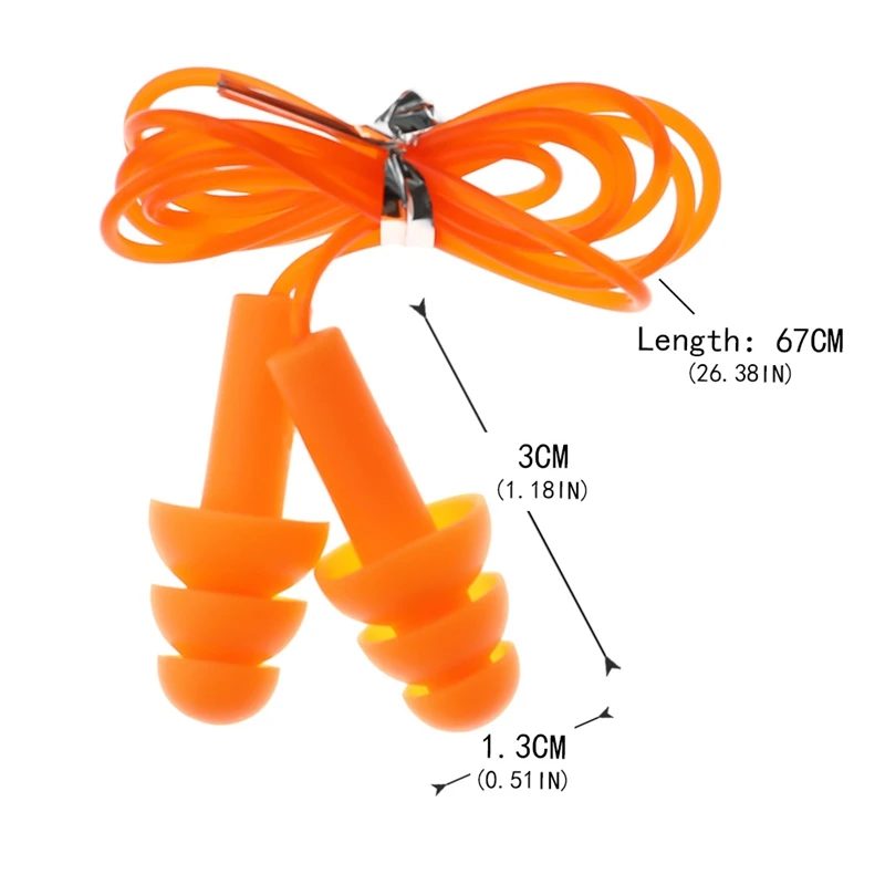 Водонепроницаемые Мягкие беруши для путешествий сна шумоподавление плавания с