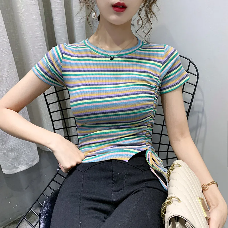 

T Shirt Women Clothes 2020 Fashion Tee Top Fashion Cotton Ladies Lee Shirt beige