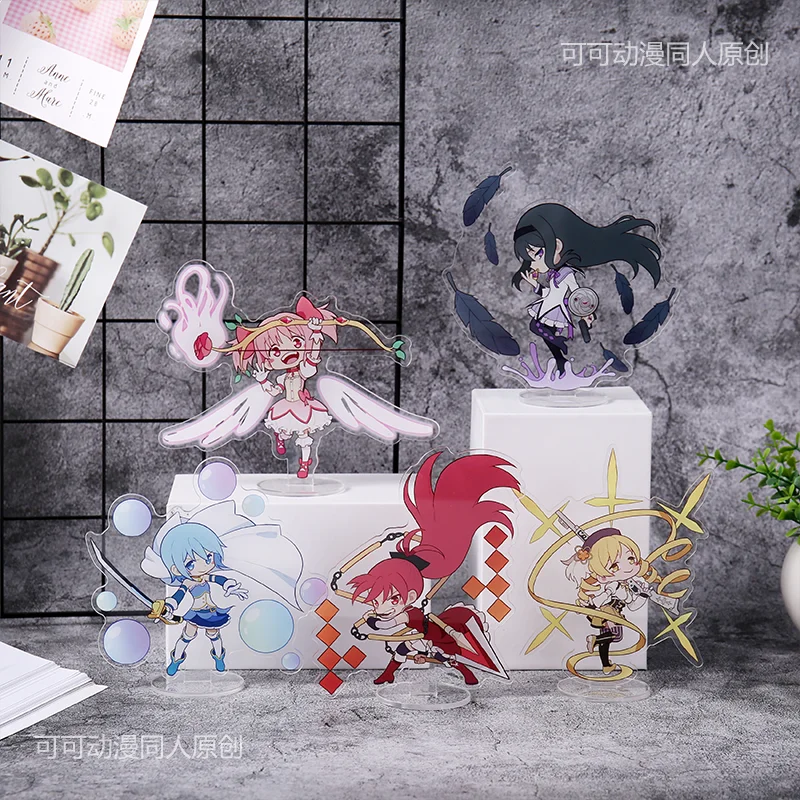Фигурка Puella Magi Madoka Magica подставка модель Akemi Homura Tomoe Mami Sakura Kyouko косплей