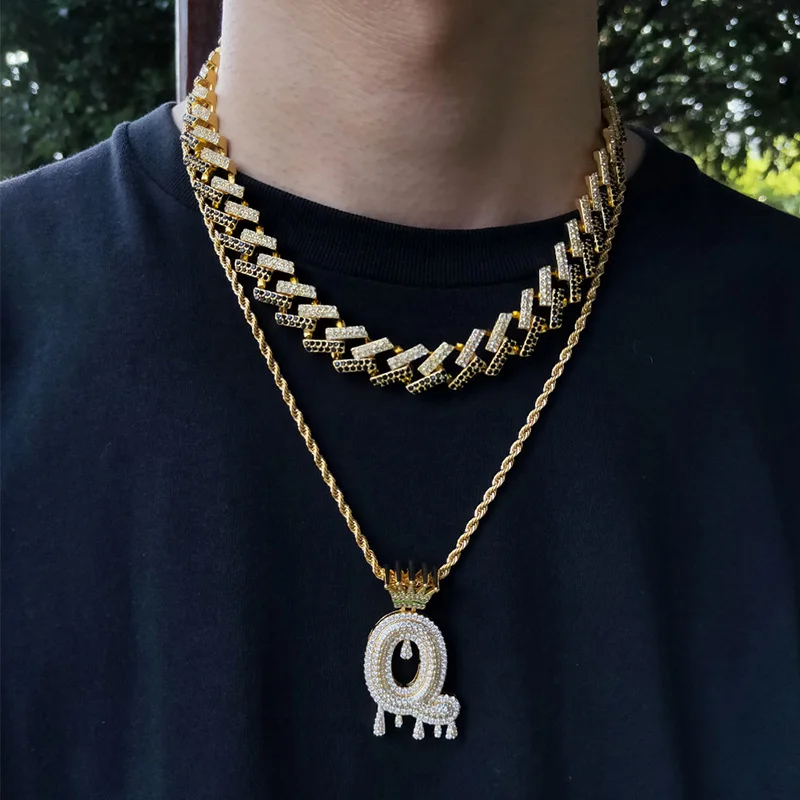 Мужские хип хоп Bling Iced Out теннисные цепи 1 ряд ожерелья браслет кристалл роскошный