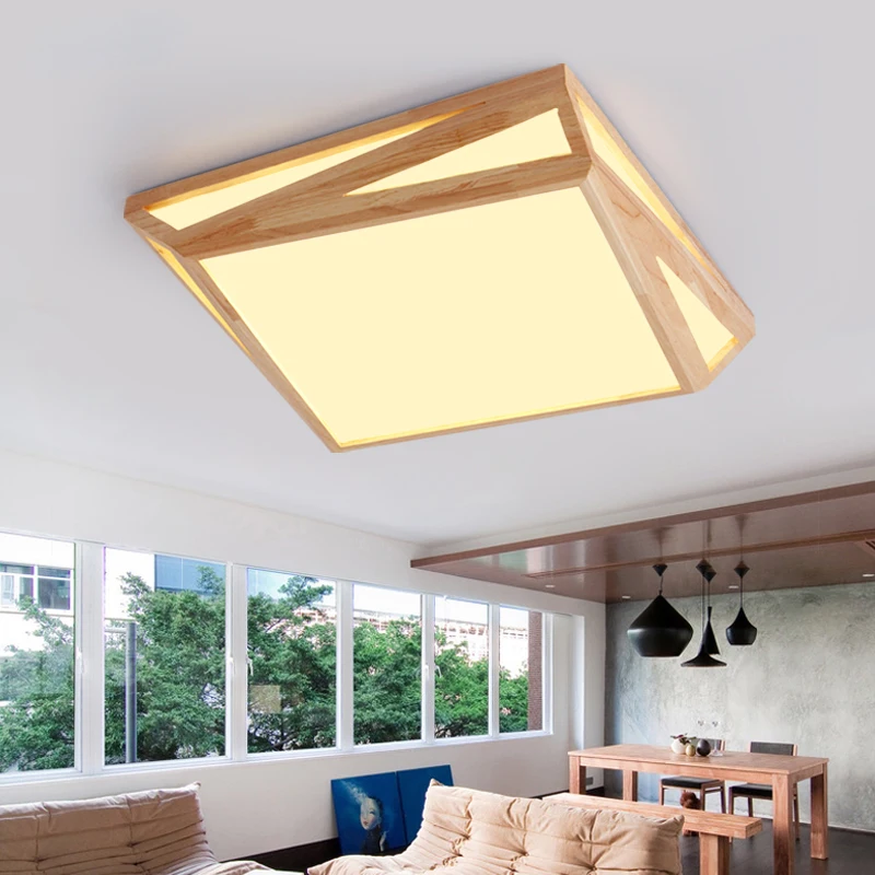 Реальные деревянные потолочные светильники Новый современный дизайн