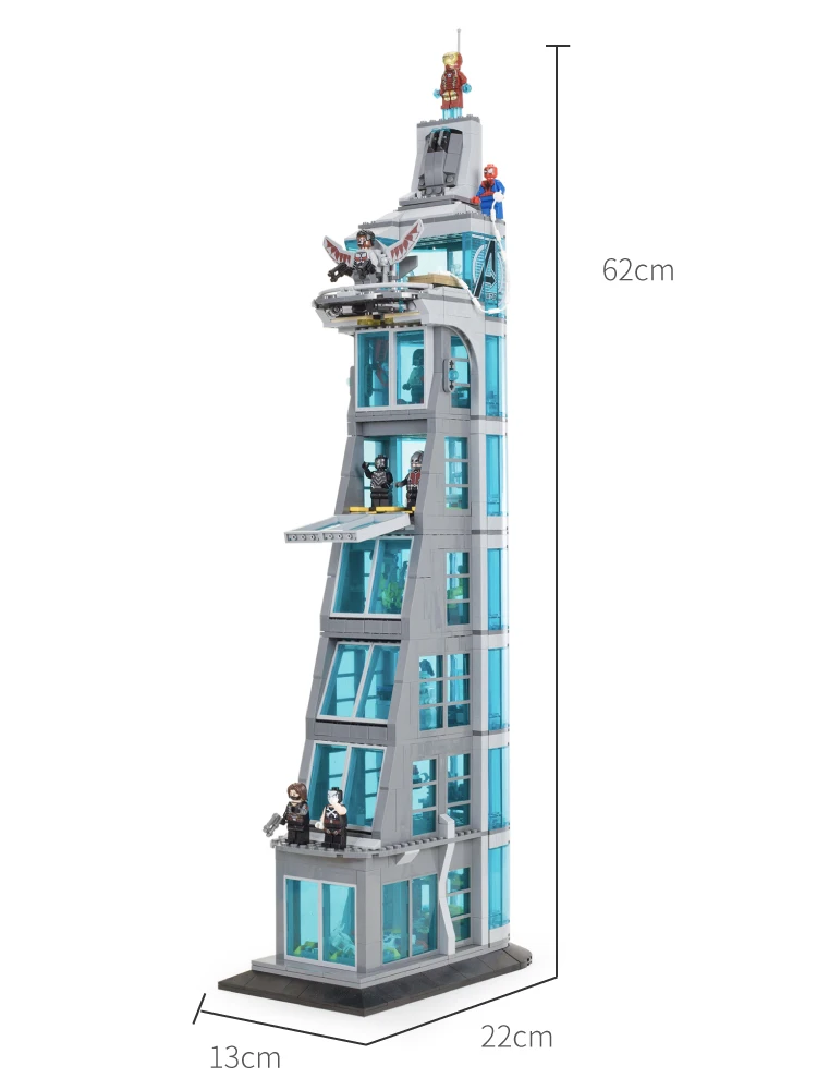 MOC Мстители башня Endgame Супер Герои Железный человек Фигурки совместимые Marvel Блоки