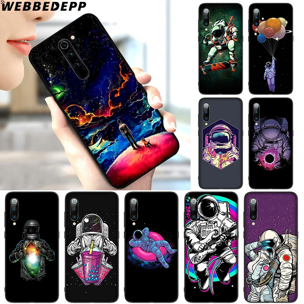 WEBBEDEPP мягкий чехол с космосом луной астронавтом для Redmi 4A 4X 5A 6A 7A 8A S2 GO K20 K30 Poco X2 Pro
