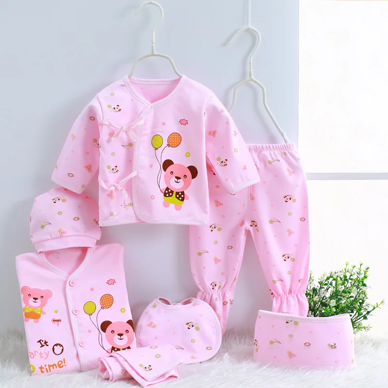 New 0-3 Months Infant Clothing Set Soft Cotton Newborn Baby Girl Underwear for Boy Cute Cartoon Print Born Suits Ropa Bebe | Детская