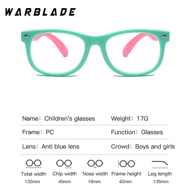 

Anti-blue Light Glasses for Children Soft Frame Goggle Colorful Flexible Silicone Glasses Kids Eye Fame Eywear Bluelight Glasses