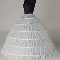 6 hoops whiteblack petticoat for women dress accessory bridal underskirt ball gown crinoline lace for lady