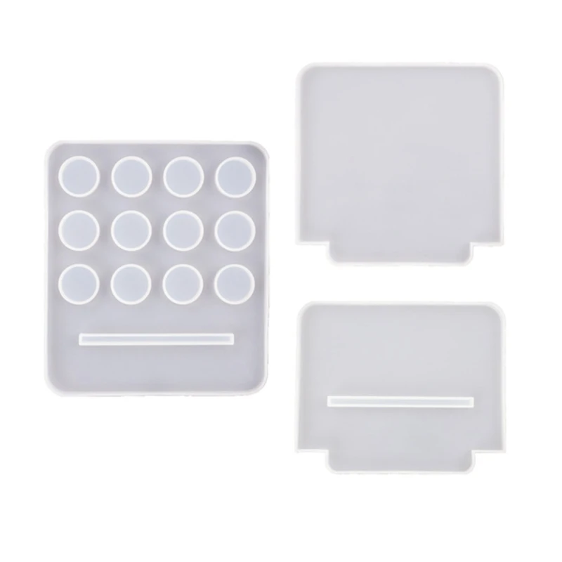 

1 Set Crystal Epoxy Resin Mold Essential Oil Storage Rack Silicone Mould DIY Crafts Organizer Display Stand Mold