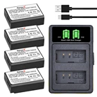 Аккумулятор для камеры 4x1800 мАч LP E10 LPE10 LP-E10 + зарядное устройство с двумя USB-портами для Canon EOS 1100D 1200D 4000D Kiss X50 X70