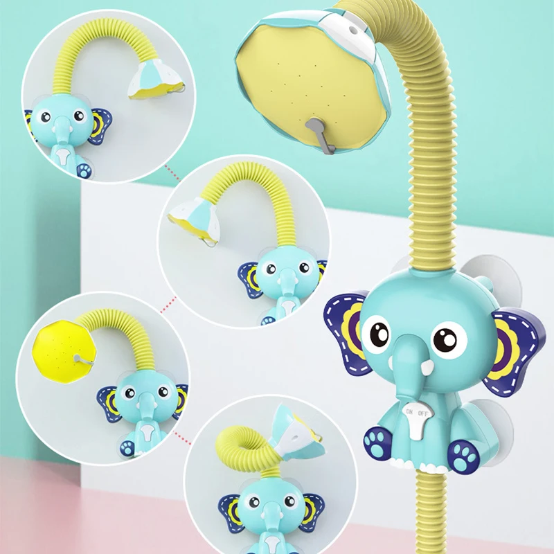 

Bath Toys Baby Water Game Elephant Model Faucet Shower Electric Water Spray Toy For Kids Swimming Bathroom Baby Toys Bath Toys