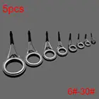 5 шт.компл. направляющие для лески 3 мм-23 мм, винтажные овальные кольца с внутренним диаметром, направляющие для удочки, набор для ремонта удочки, глаза