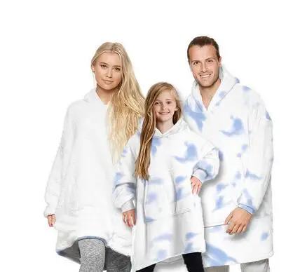 

Avocado printed Oversize Fleece Blanket Outdoor Hooded Blankets Warm Soft Hoodie Robe Bathrobe Sweatshirt Pullover