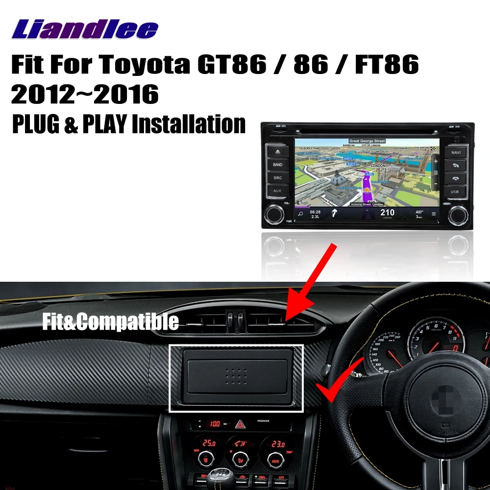 Автомагнитола Liandlee для Toyota GT 86 / FT86 2012 ~ 2016 Android CD DVD плеер GPS Navi навигация карты