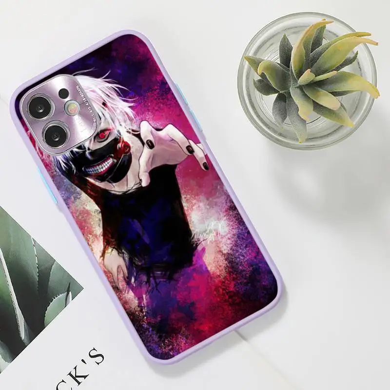 

apanese anime Tokyo Ghoul Phone Case Color Matte Transparent for iPhone 7 8 11 12 s mini pro X XS XR MAX Plus funda