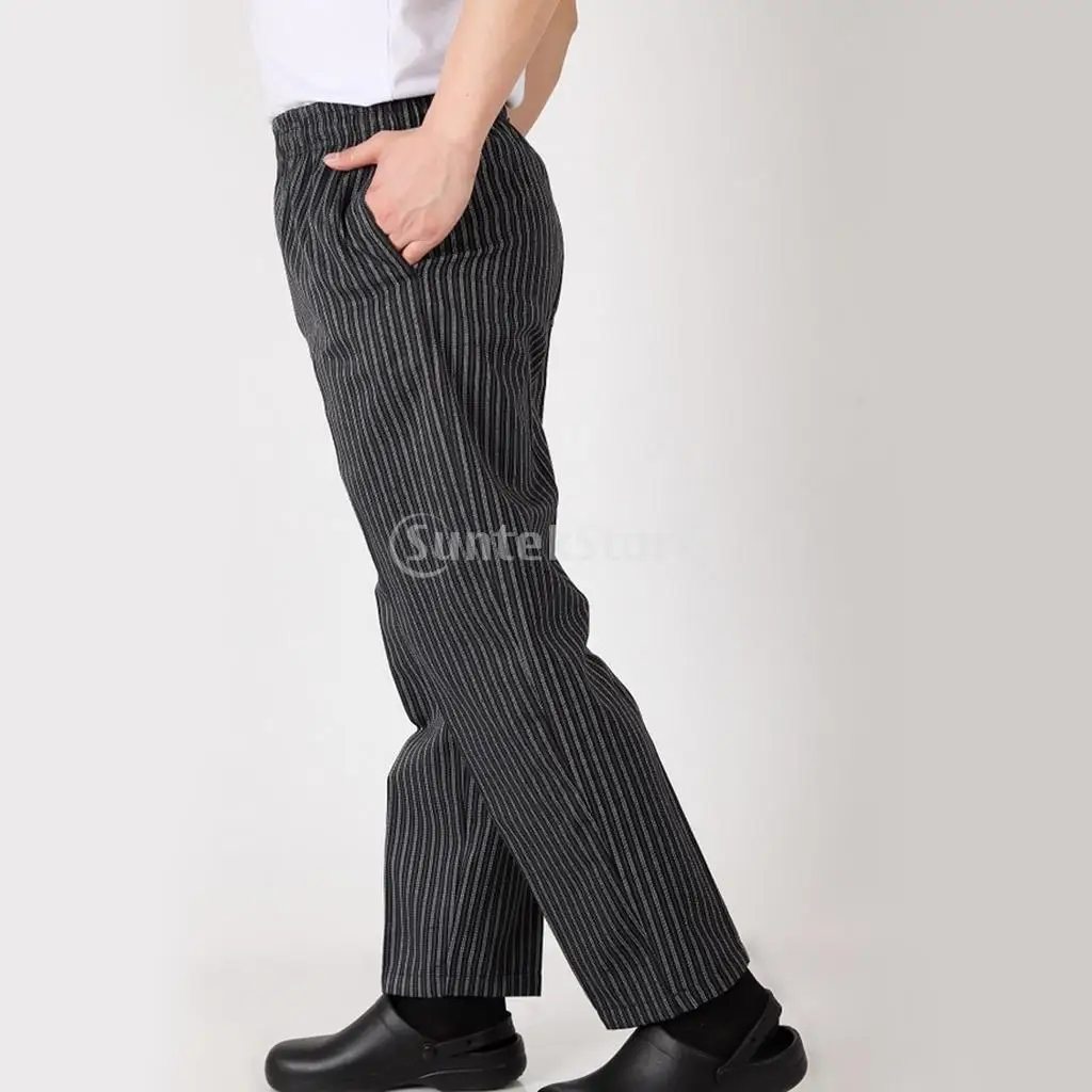 Cook Trousers Kitchen Catering Polyester Baggy Chef Pants Workwear Uniform 4 Patterns 5 Sizes Optional | Дом и сад