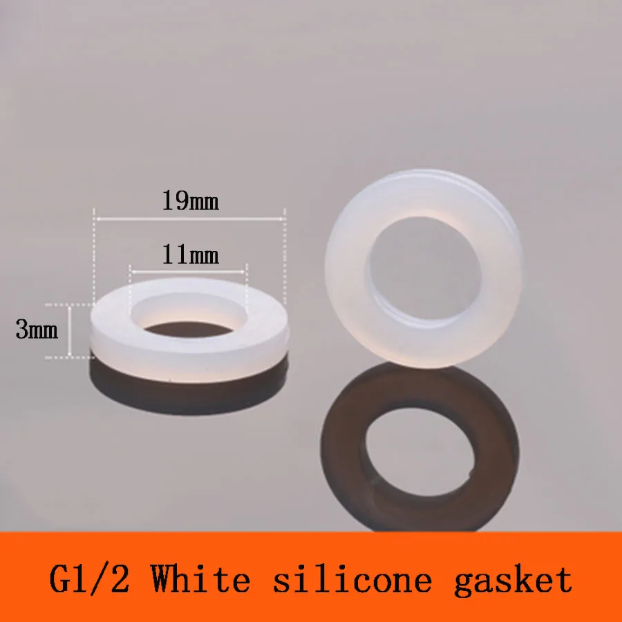 DN15 Silica gel 10 шт. G1/" G3/4" G" Кремниевая плоская прокладка уплотнительное кольцо шайба кольцо сантехника кран шайба уплотнительное кольцо фланец прокладка - Цвет: DN15 Silica gel