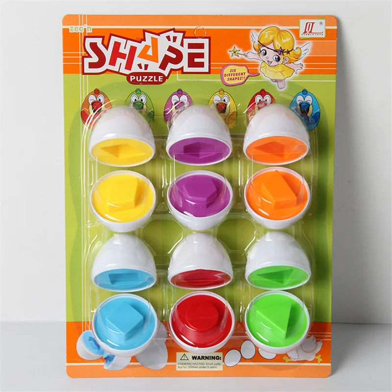 6 шт. детские игрушки-головоломки развивающие игрушки распознает цвет форма для