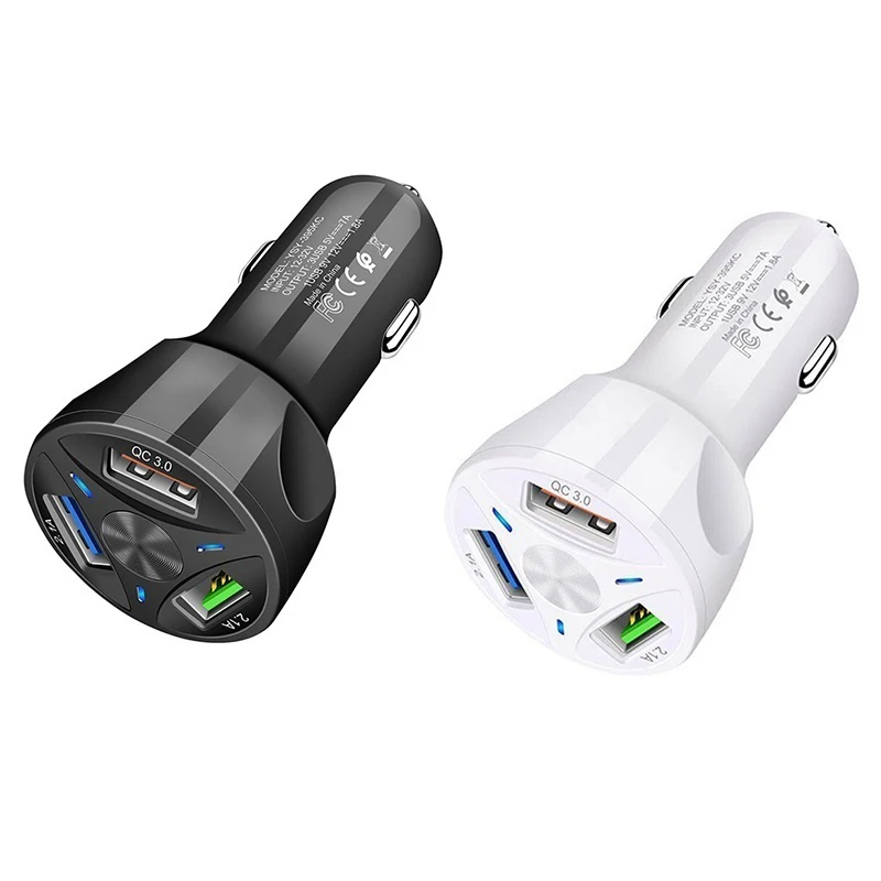 Быстрое зарядное устройство QC 3 0 USB автомобильное быстрая зарядка для Samsung S10 S9 S8