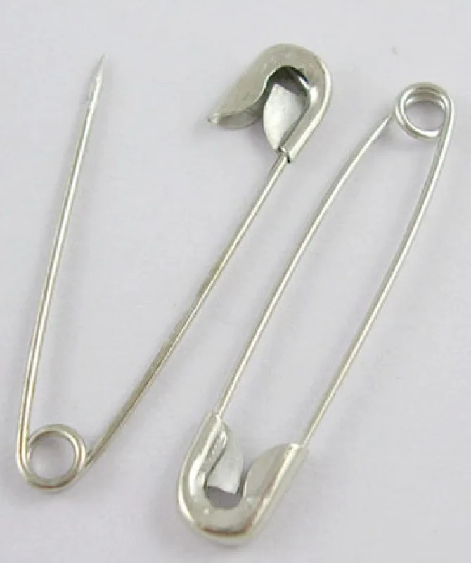 1000pcs Iron Safety Brooch Kilt Pins Findings Accessories for jewelry making 31x6.5mm, Hole: 4mm F80