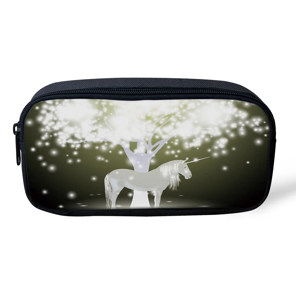 Повседневная косметичка с животным художественным прозрачным единорогом