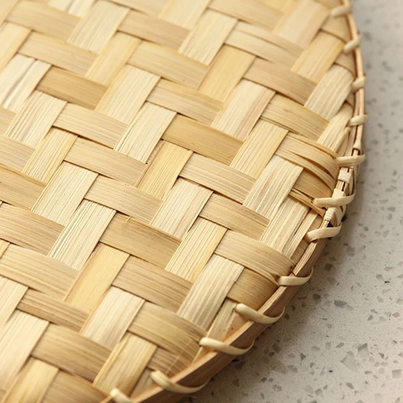 Ручная работа бамбуковая пищевая плетеная корзина из ротанга Соломенная Корзина