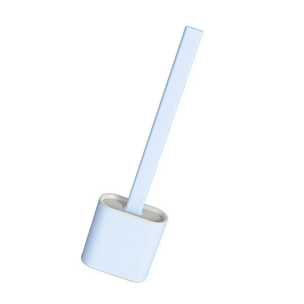 

Silicone Toilet Brush With Holder Set Cleaning Silicone Bristles Toliet Cleaning Brush with Handle