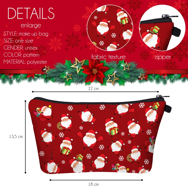 Jom Tokoy Cosmetic Travel Bag Christmas Gift Makeup Bags Organizer | Багаж и сумки
