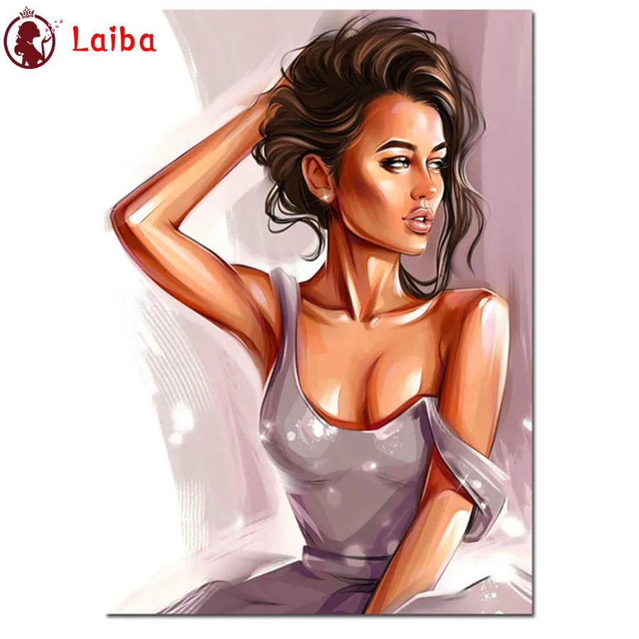 

3D картина стразы, модная девушка, иллюстрация губ, мозаика, полная вышивка, алмазная живопись, распродажа, хрустальные бусины, домашний деко...