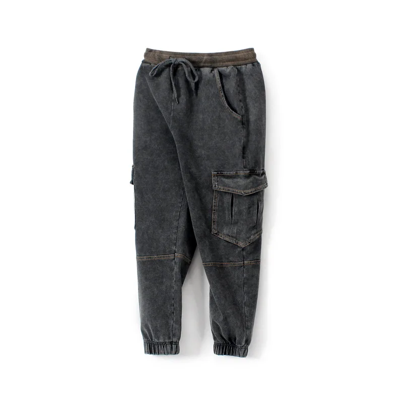 Новые осенние детские джинсовые брюки детские трикотажные джинсовые штаны для подростков, больших мальчиков 6, 8, 10, 12, 14 лет, брюки-карго Clj332