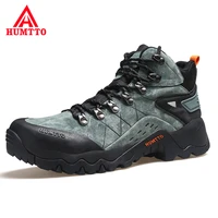 humtto hiking shoes winter leather waterproof hunting trekking sneakers for men outdoor sport walking tactical safety boots mens