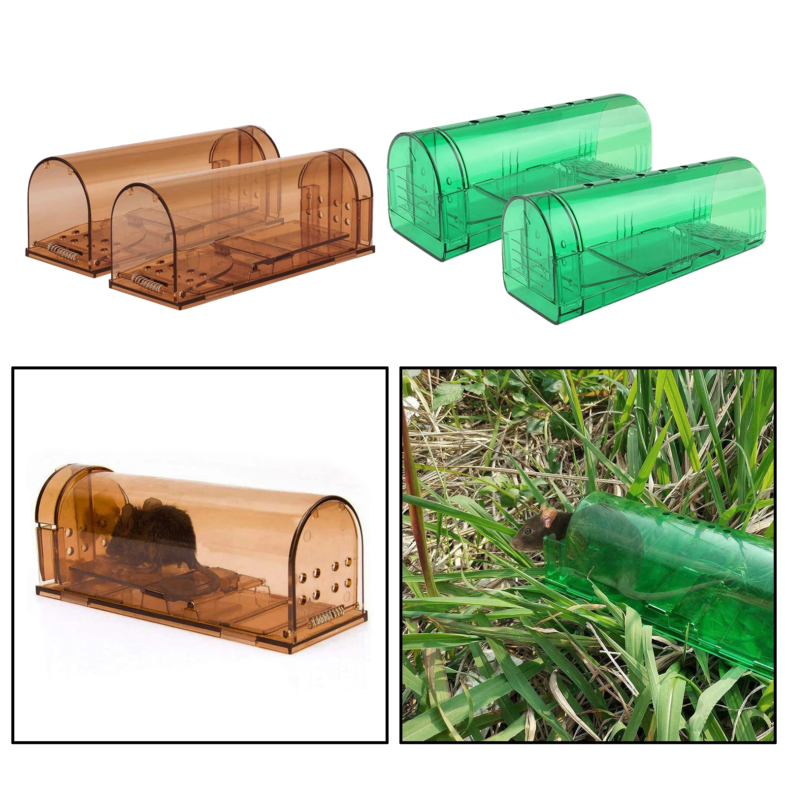 

Humane Mouse Trap Vermin Rodent Mice Hamsters Live Catcher Catch and Release Safe No Kill Reusable for Indoor Outdoor Warehouse