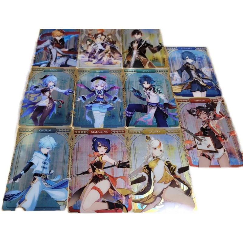 40 шт. Genshin Impact Cards Bandai коллекция металлических карт глухая коробка разбавленные Klee