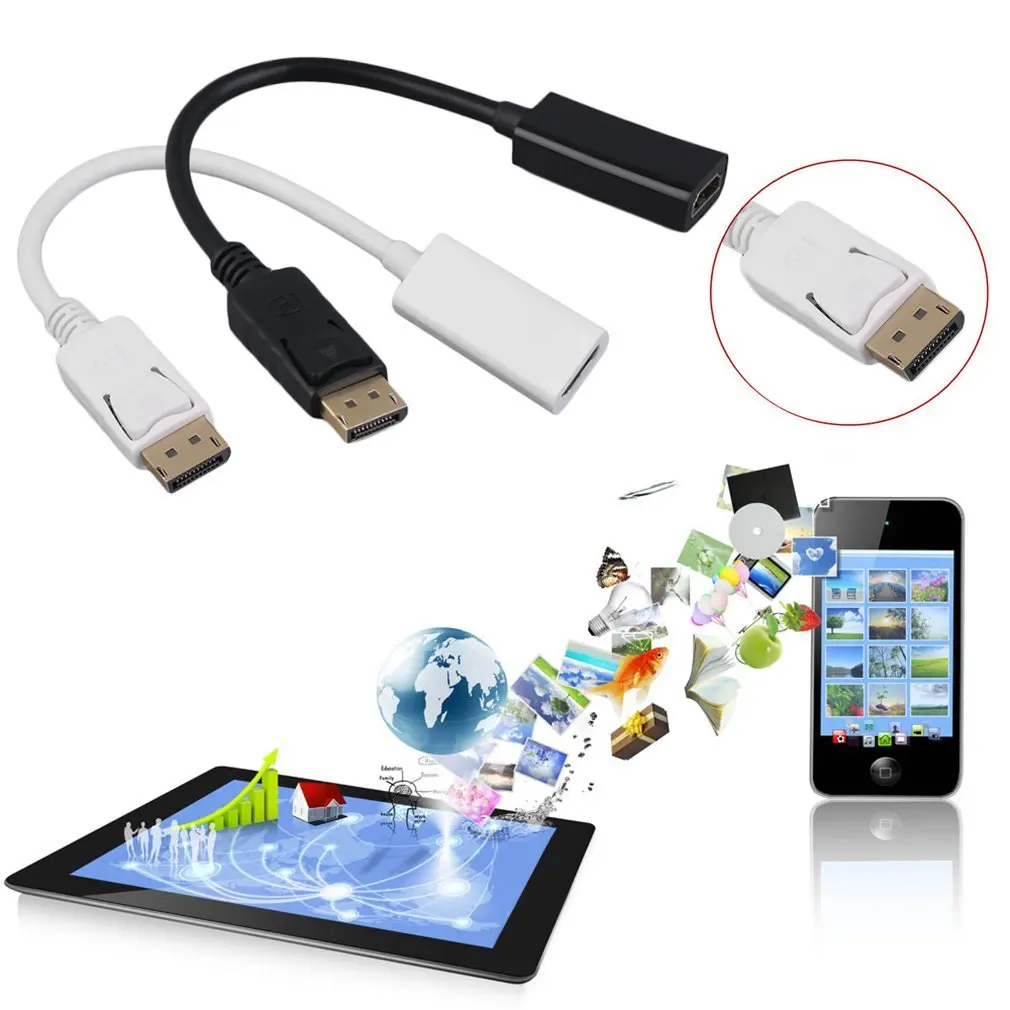 Металлический Plug and Play Мощность экономия 25 см Дисплей Порты и разъёмы DP To HDMI