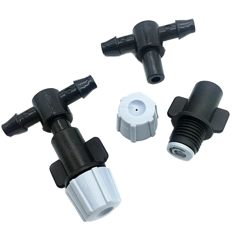 

Gray Garden Fog Nozzle Pressure Sprayer Drip Irrigation with 4/7Mm Tees Connector Watering Sprinklers Mist 200 Pcs