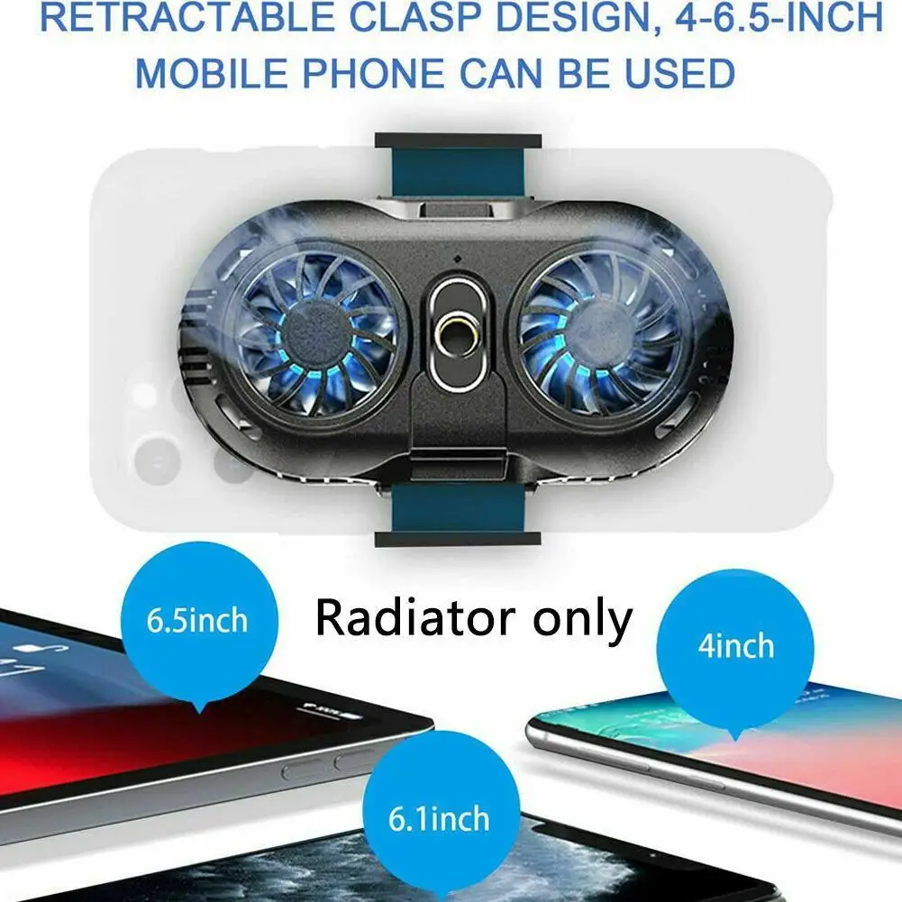 

AH-102 Cooler Mobile Phone Radiator X2 Dual-core Refrigeration Semiconductor USB No Vibration ABS+ice Porcelain+aluminum Alloy