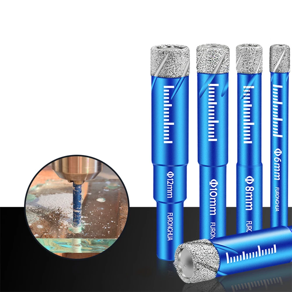 

High strength Glass Hole Opener Diamond Drilling Saw Durable 6-12mm Marble Glass