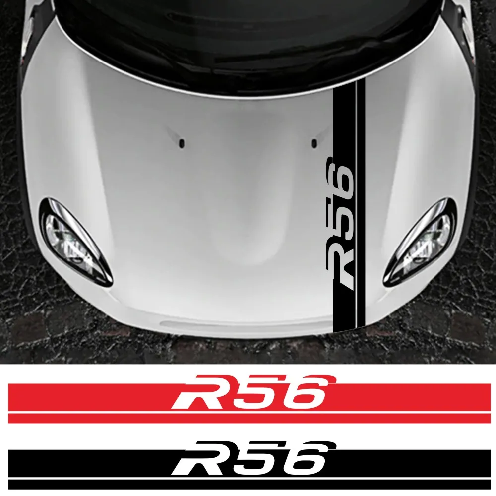 

Мини Cooper R50 R52 R53 R55 R56 R57 R58 R59 R60 R61 декоративная наклейка на капот автомобиля гоночная полоса виниловая наклейка автомобильные аксессуары
