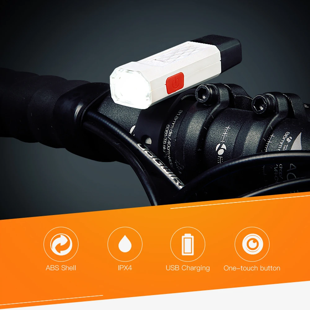 

Bike Lights Set USB Rechargeable Bicycle Headlight & Tail Light Waterproof Cycling Front Headlight and Back Light