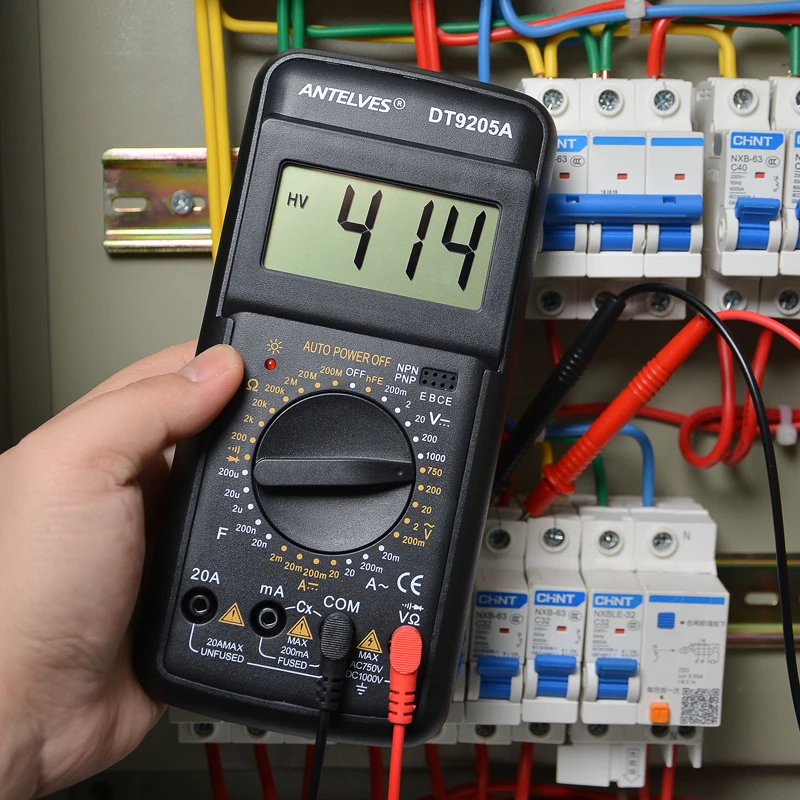 Профессиональный цифровой мультиметр DT9205A 1000 В измеритель напряжения
