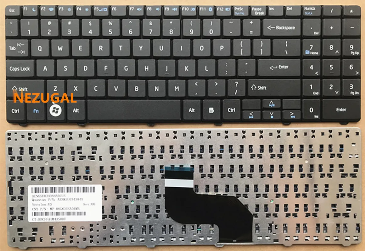 Английская клавиатура для MSI CX640 CR640 CR643 CX640DX A6400 нам раскладка клавиатуры с рамкой