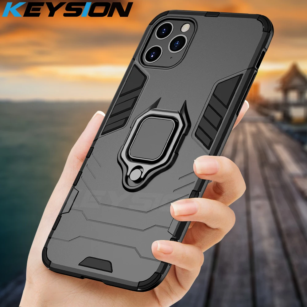 Ударопрочный армированный чехол KEYSION для телефона iPhone 11 Pro Max 2019 подставка с