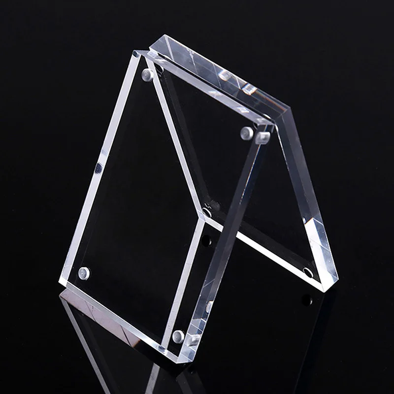 

1Pc Photo Frame Acrylic Non-Toxic Dual-Faced Transparent Crystal Photo Poster Table Display Frame Price Tag Bedroom Home Decor
