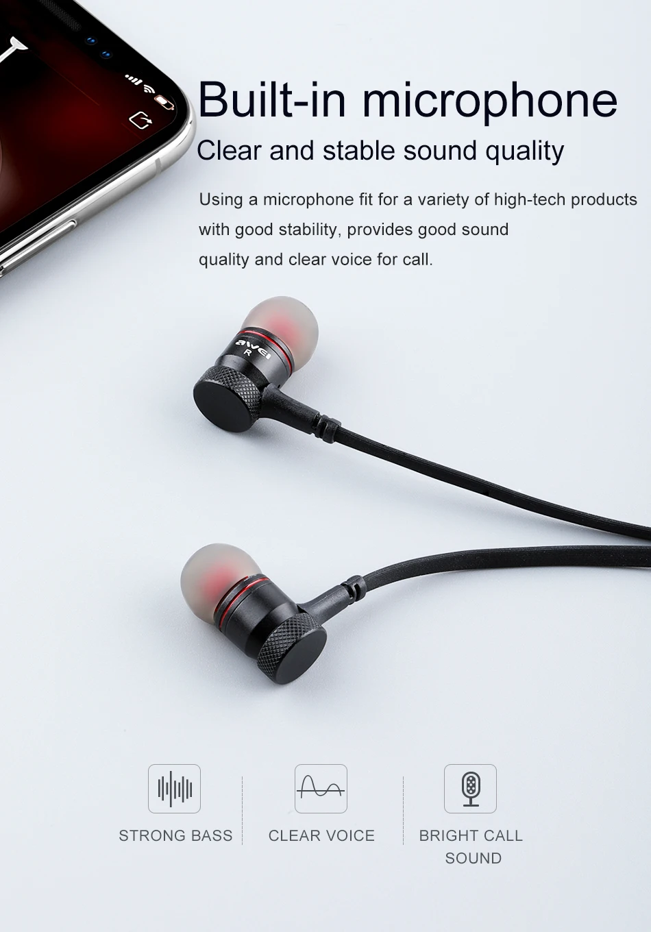 AWEI G10BL, беспроводные Bluetooth наушники, наушники, 3D стерео наушники, спортивные наушники с микрофоном, Fone de ouvido, гарнитура для телефонов