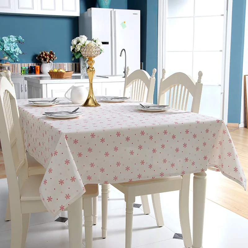 

Table Cloth Cover Red Snowflakes Pattern Decoration For Christmas Party Home Banquet BDF99